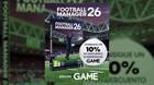 Football Manager 26 con 10 % de descuento por tu reserva en GAME