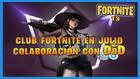 Fortnite Battle Royale - Portada de la noticia sobre el Club Fortnite de julio y la filtración de la colaboración con Dead by Daylight