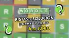 Pistas y soluciones para el Wordle del jueves 4 de junio de 2026