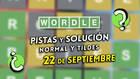 Pistas y soluciones para el Wordle del martes 22 de septiembre de 2026