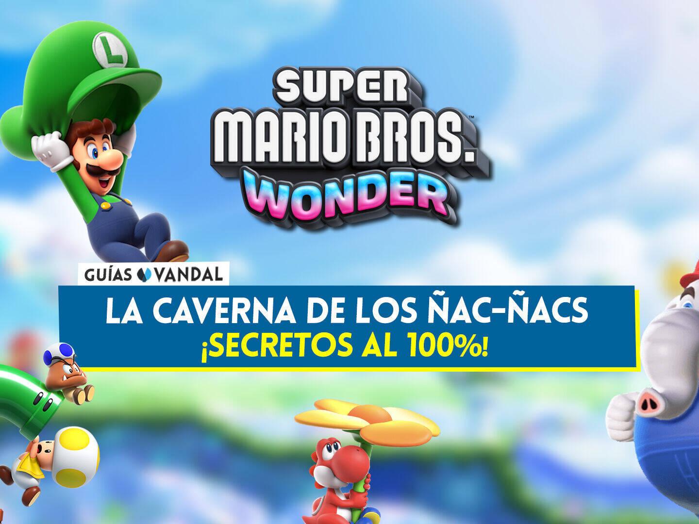 La caverna de los Ñac-ñacs al 100% en Super Mario Bros. Wonder: Todos los  secretos y coleccionables