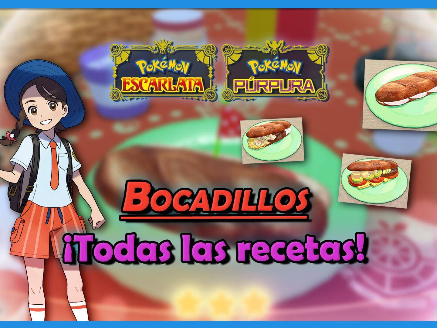 TODAS las recetas de bocadillos en Pokémon Escarlata y Púrpura