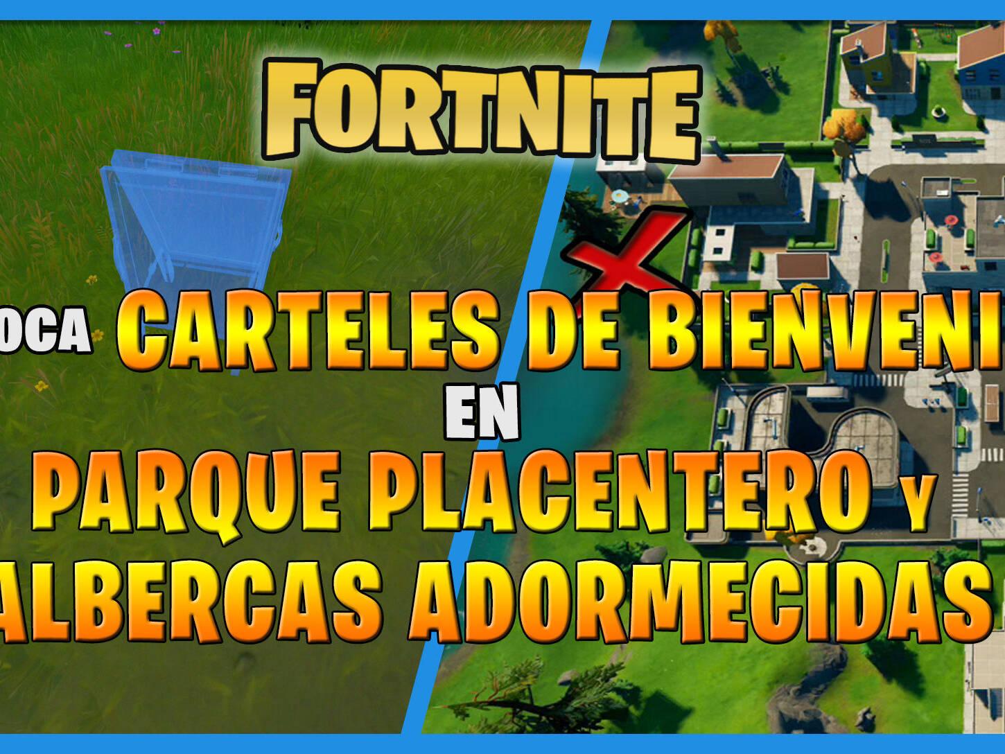 Fortnite: dónde colocar carteles en Parque Placentero y Albercas Adormecidas