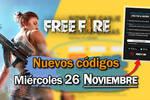 Códigos diarios de Free Fire para el miércoles 26 de noviembre de 2025