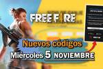 Códigos diarios de Free Fire para el miércocles 5 de noviembre de 2025