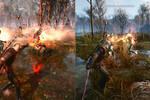 The Witcher 3 Remastered se compara con el original y algunos fans creen que ciertas escenas lucen peor