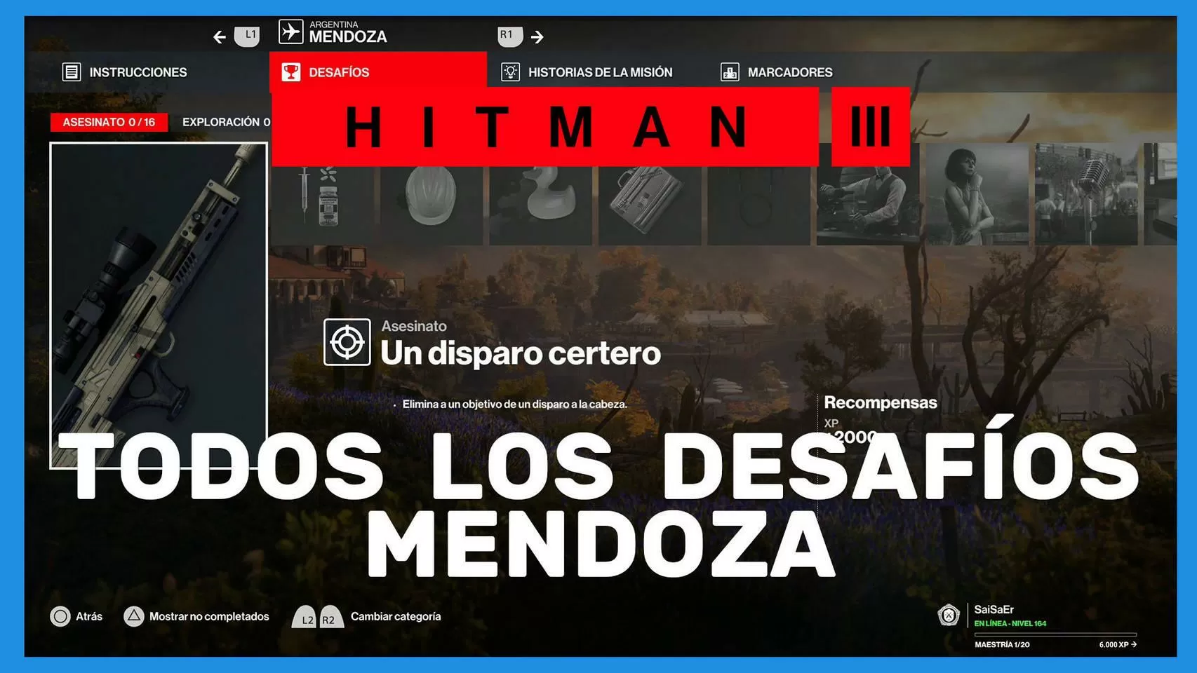Hitman 3 - Desafíos de Mendoza