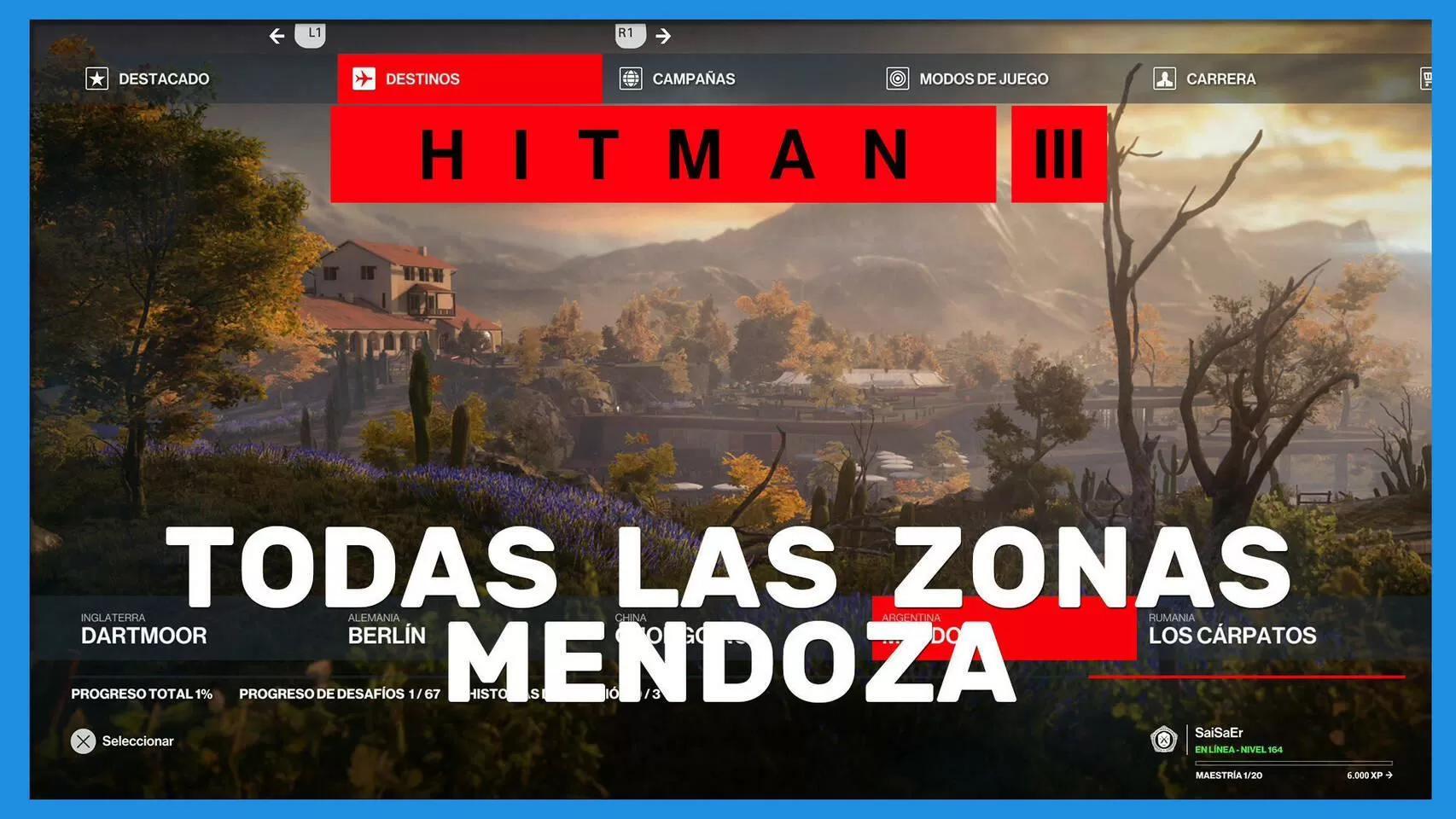 Hitman 3 - Todas las zonas en Mendoza