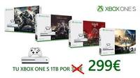 Microsoft ofrece packs de Xbox One S de 1TB por 299 euros