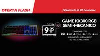 Llévate el teclado semimecánico KX300RGB en GAME con una oferta limitada a hoy