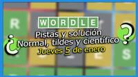 Wordle en español, tildes y científico hoy 5 de enero: Pistas y solución a la palabra oculta
