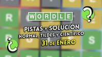 Wordle en espa�ol, tildes y cient�fico hoy 31 de enero: Pistas y soluci�n a la palabra oculta