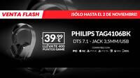 Consigue los auriculares Philips TAG4106BK con DTS 7.1 en GAME por sólo 39,99 euros