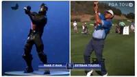 Jugadores de golf profesionales bailan al estilo Fortnite Battle Royale