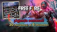 FREE FIRE | Agenda semanal del 30 de noviembre al 6 de diciembre (Novedades)