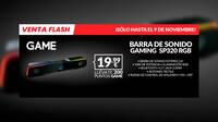 Consigue la barra de sonido GAME SP320 RGB BLUETOOTH con la nueva Venta Flash GAME por 19,99 euros