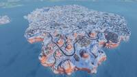 La isla de Fortnite Battle Royale amanece cubierta de nieve por completo