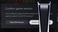PS5 se actualiza con un mensaje que te avisa si un juego se ejecuta en la versión de PS4
