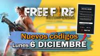 Garena Free Fire: C�digos para hoy lunes 6 de diciembre de 2021 - Recompensas gratis