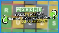 Wordle en español, tildes y científico hoy 28 de diciembre: Pistas y solución a la palabra oculta