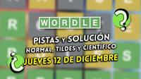 Wordle en español, tildes y científico hoy 12 de diciembre: Pistas y solución a la palabra oculta