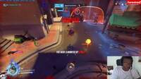 Este jugador de Overwatch sufre un arrebato de ira en directo
