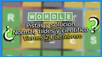 Wordle en español, tildes y científico hoy 24 de febrero: Pistas y solución a la palabra oculta