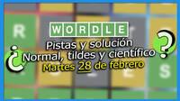 Wordle en espaol, tildes y cientfico hoy 28 de febrero: Pistas y solucin a la palabra oculta