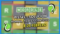 Wordle en español, tildes y científico hoy 8 de febrero: Pistas y solución a la palabra oculta