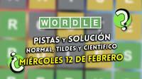 Wordle en español, tildes y científico hoy 12 de febrero: Pistas y solución a la palabra oculta