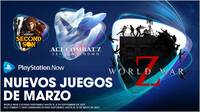 PlayStation Now estrena en marzo World War Z, Ace Combat 7, InFamous: Second Son y Superhot