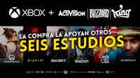 Seis estudios de videojuegos respaldan la compra de Activision Blizzard por parte de Microsoft