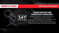 Consigue el micrófono GAME MIC320 por 14,99 euros en una nueva Oferta Flash GAME