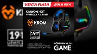 Consigue los auriculares gaming Krom Kanyon Edición Hot Wheels 7.1 RGB en GAME por 19,99 euros, sólo hoy