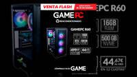 Consigue un ordenador sobremesa GAMEPC R60 reacondicionado en GAME por 499,99 euros, sólo por tiempo limitado