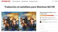 Aficionados reúnen firmas para que SEGA traduzca al español Shenmue I & II