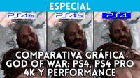 Comparamos los grficos de God of War en PS4, PS4 Pro 4K y Rendimiento