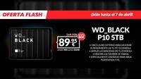 Consigue tu Western Digital WD Black P10 5TB de oferta en GAME por 89,95 euros