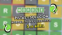 Wordle en espa�ol, tildes y cient�fico hoy 5 de abril: Pistas y soluci�n a la palabra oculta