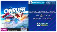 GAME detalla sus incentivos por la reserva de Onrush en PS4 y Xbox One