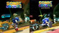 As luce Sonic Colours Ultimate vs Sonic Colours original de Nintendo Wii