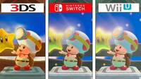 Comparan Captain Toad: Treasure Tracker en Switch, Wii U y 3DS