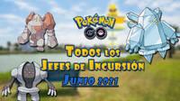 Pokémon GO: Todos los jefes de incursión de Junio 2021 (nivel 1, 3, 5 y Mega)