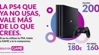 Lleva tu PS4 a GAME y consigue hasta 200 euros o packs de juegos y accesorios de PS5