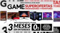 GAME ofrece una completa selección de ofertas en ordenadores portátiles y sobremesa
