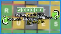 Wordle en espa�ol, tildes y cient�fico hoy 27 de julio: Pistas y soluci�n a la palabra oculta