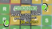 Solución Wordle en español y tildes hoy 30 de julio y pistas a la palabra oculta