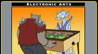 Aparecen varias ilustraciones de juegos con el estilo de Los Simpson