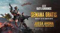 PUBG: Battlegrounds se puede jugar gratis en PC hasta el 16 de agosto