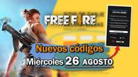 FREE FIRE MAX | Códigos de hoy miércoles 26 de agosto de 2026 - Recompensas gratis